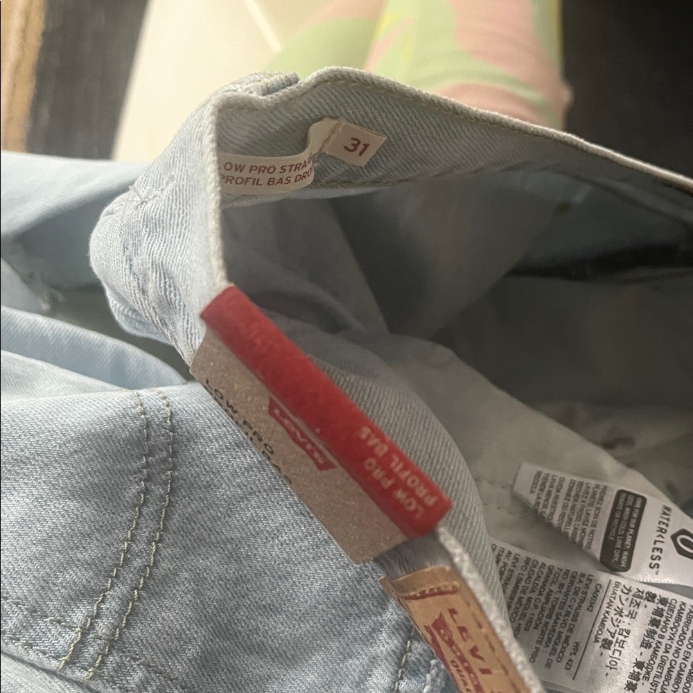 Levi's (31) Low Pro Profil Bas Mid Rise Straight distressed - Picture 3 of 13